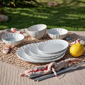 Platos de Plástico Blanco Sólido Creativos, Pigmentados, en Varios Tamaños, <span class=keywords><strong>Vajilla</strong></span> de <span class=keywords><strong>Melamina</strong></span> Ecológica, Moderna, <span class=keywords><strong>Apta</strong></span> para Lavavajillas y <span class=keywords><strong>Microondas</strong></span> - Product Image 2