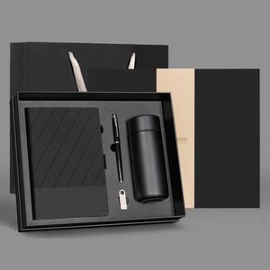 Cuaderno A5 de Piel Sintética Azul, Simple y Elegante, con Impresión de Logotipo Personalizado Baichen, Encuadernación Inalámbrica Perfecta, Set de Regalo Empresarial - Product Image 2