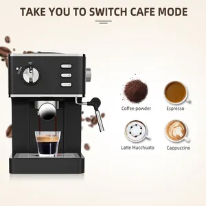 20bar Cafe Machine Espresso Coffee 2 In 1 Machine Coffee Machine Maker With Milk Dispenser