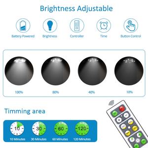 Lampes LED Puck sans fil, éclairage sous-meuble avec télécommande et circuit intégré, design moderne pour salon, sans abat-jour, garantie 1 an, 50 - Product Image 4