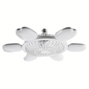 Ventilateur de plafond LED moderne Moteur à courant continu de petite taille pour restaurant Salon Usine Conversion directe de fréquence Style moderne - Product Image 1
