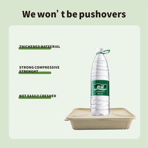 Tre + PP 4 ngăn ăn trưa hộp lò vi sóng dùng một lần tre + PP lấy đi Nhựa thực phẩm container với nắp - Product Image 5