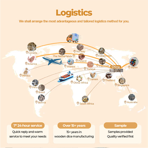 نرد خشبي من خشب الزان الداكن، مطبوع بالنقاط الذهبية، لألعاب الطاولة، شعار مخصص، تصنيع المصنع الأصلي، بيع بالجملة - Product Image 4