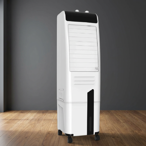 Hot Selling 30L Tower Air <b>Cooler</b> with 28 ft Airflow Coverage Honeycomb Pads 7% EER Compact Energy Efficient Made in India - Product Image 1