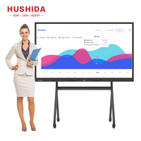Tableau Blanc Interactif Intelligent 4K à Écran Tactile pour École, Système Dual OPS Slot, 55/65/75/85/98/110 Pouces