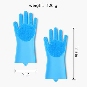 Guantes de Silicona Mágicos para Bañar Mascotas, Ideales para Bañar, Dar Champú y Cepillar Perros y Gatos (Paquete de 2) - Product Image 2