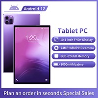 Tablet Android 12 MTK de 10.1 Pulgadas Directo de Fábrica, 8GB de RAM, 512GB de ROM, 4G 5G Doble SIM con Cámara Frontal y Teclado, Nueva