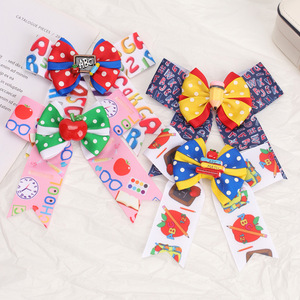 Moños para el Cabello de Regreso a Clases, Pinzas para el Cabello, Moños de Cinta Grosgrain para Niñas, Pasadores de Lápiz de Boutique, Accesorios para el Cabello de <span class=keywords><strong>Princesa</strong></span> para Niños - Product Image 1