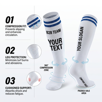 Chaussettes de football montantes pour homme, personnalisables (couleurs et logo), respirantes, en coton peigné tricoté, pour l'été