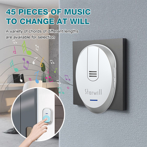 Appartement de Village de bureau moderne et durable Volume réglable à 4 niveaux AC 110-220V US EU UK AU Plug <span class=keywords><strong>Sonnette</strong></span> intelligente <span class=keywords><strong>sans</strong></span> <span class=keywords><strong>fil</strong></span> - Product Image 4