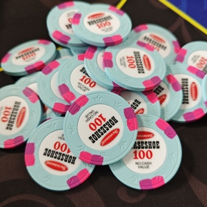 Jetons de <span class=keywords><strong>poker</strong></span> hybrides en céramique Tina Sublimation Jester 39 mm <span class=keywords><strong>avec</strong></span> étiquettes intégrées - Product Image 2