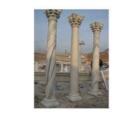 Prix usine sculpté à la main personnalisé piliers décoratifs en pierre romaine pour maisons Villa marbre naturel Antique colonnes rondes romaines