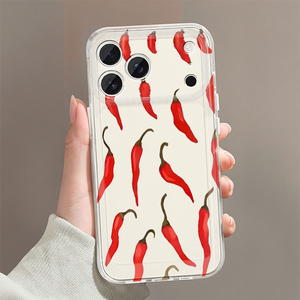 Coque de téléphone portable antichoc en TPU avec impression <span class=keywords><strong>photo</strong></span> pleine écran Piment Rouge pour <span class=keywords><strong>iPhone</strong></span> 11 12 13 14 15 16 17 Pro Max Air - Product Image 5