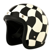 Casque de moto rétro 3/4 ouvert en fibre de verre, coque légère, style vintage, pour cruiser, équipement de motard, certifié 3C, vente en gros