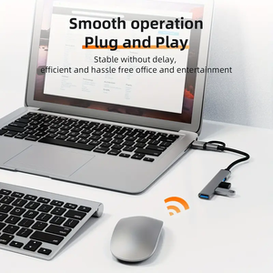 4-in-1 USB C HUB Loại C USB 3.0 4-<span class=keywords><strong>Port</strong></span> <span class=keywords><strong>Adapter</strong></span> mini USB Splitter Multiport mở rộng PC PS4 Máy Tính Xách Tay Docking Station máy tính - Product Image 6