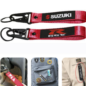 Porte-clés rectangulaire en nylon tissé durable et écologique avec motif d'ours de l'équipe de basket-ball des États-Unis, imprimé en sérigraphie, avec mousqueton - Product Image 4