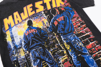 Kaos Pria Desainer Mewah Gaya Amerika Trendy, Berkualitas Tinggi, Acid Wash Custom MAJESTIK untuk Pria