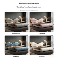 Cadre de lit plateforme King Size en cuir véritable de luxe, rembourré, robuste, mobilier de chambre à coucher, vente en gros d'usine