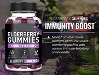 Gummies de baies d'églantier sans sucre au prix d'usine, enrichies en zinc, magnésium et vitamine C