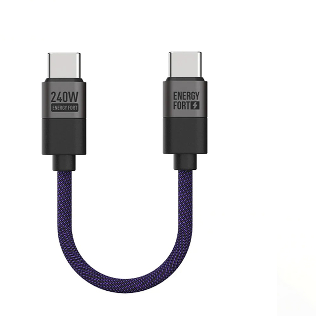 240W PD3.1 Type C to Type C Super Fast Charging Cable with PVC Braided Design for Computers & Tablets Power Bank Laptop
