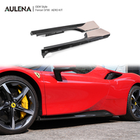 Kit carrosserie style OEM en carbone sec pour Ferrari SF90 : Aileron arrière, diffuseur arrière, jupes latérales, canards avant et séparateurs