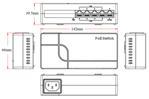 4x30 Wát AI-POE sinh thái PoE chuyển đổi cho bán lẻ tự động MDI/MDIX 1 gam nhựa nhà ở Mạng Thiết bị chuyển mạch GWS-H1054PEBS - Product Image 5