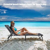 Chaise longue pliante portable moderne à 4 angles, dossier réglable, inclinable, trou pour le visage, pour le camping, le patio, les hôtels et l'extérieur.