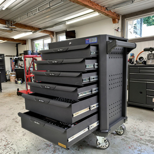 Armoire à outils SPCC personnalisée en gros avec 6 7 8 tiroirs conception de <span class=keywords><strong>brouette</strong></span> en fer pour le <span class=keywords><strong>garage</strong></span> et le stockage de la maison - Product Image 5