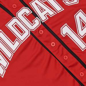 Maillot de baseball pour hommes Wildcats #14 Troy Bolton #8 Chad Danforth Red Polyester XS-XXL Christmas 90s Movie Stitched Jerseys Printed - Product Image 3