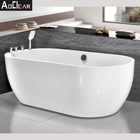 Baignoire simple en acrylique certifiée, baignoires d'angle à encastrer