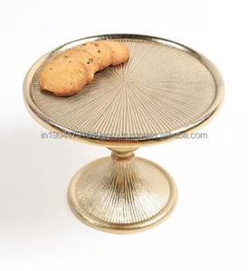 Soporte de pastel metálico de latón de nuevo diseño al por mayor con postre de acabado dorado para servir decoración del hogar y propósito ocasional - Product Image 3