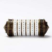 Jouet amusant Da Vinci Code Cryptex Lock avec conception de mot de passe de lettre pour boîte-cadeau