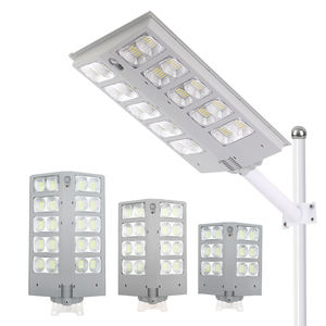 Todo en uno 600W 800W 1000W LED Luz de calle solar Sensor de movimiento Lámpara de seguridad para jardín al aire libre con poste retráctil - Product Image 1