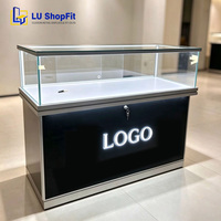Présentoir portable noir en aluminium et acrylique pour table, idéal pour cartes à collectionner/bijoux, avec support OEM/ODM