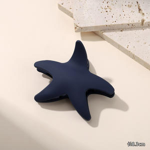 Nouveauté : Pince à cheveux en plastique colorée en forme d'étoile de mer, 8 cm, accessoires pour cheveux pour femmes - Product Image 6