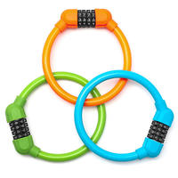Cadenas à câble combiné en métal noir ovale de 40 cm