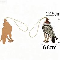 RYL Luxe Fait main Indien Broderie filaire Aigle Breloque de sac Paillettes Perles Créatif Ornement suspendu Pendentif