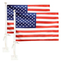 Meilleure Vente Personnalisée Drapeau de Voiture Voiture Fenêtre Drapeau Avec Pôle En Plastique