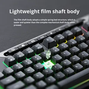 Teclado de Membrana <span class=keywords><strong>ONIKUMA</strong></span> G32 Transfronterizo, Luminoso, para Juegos y Oficina, USB, Cableado, Resistente al Agua, Personalizable, Venta Directa de Fábrica - Product Image 4