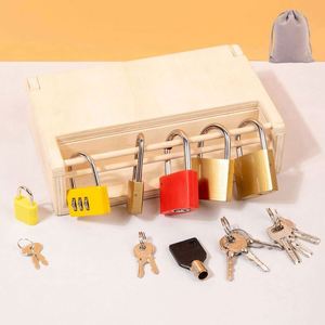 Preschool Sensory Fine Motor Skills STEM Montessori Busy Board <b>Set</b>-Lock and Key Toy for 3 4 5 Year Old - Product Image 3