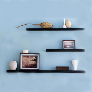 <b>Wall</b> <b>Mounted</b> <b>Shelf</b> Set 50x14x1.6cm Solid Wood Rectangle Living Room Storage <b>Shelves</b> Easy Cleaning - Product Image 2