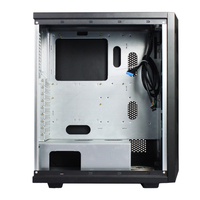 Boîtier de refroidisseur d'eau PC en alliage d'aluminium haute performance OEM noir avec ventilateur nouveau design ATX tour moyenne en stock