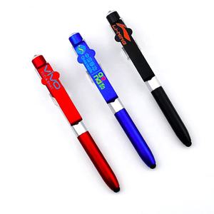 Plastik çok fonksiyonlu Stylus tükenmez kalem el feneri ile cep telefonu tutucu kalem promosyon hediyeler <span class=keywords><strong>1000</strong></span> - Product Image 3