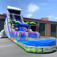 Château gonflable de qualité commerciale avec toboggan aquatique, château sauteur avec toboggan, château gonflable pour fête familiale