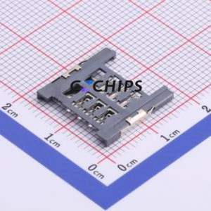 SIM-004X SIM Card Connector SMD Connector Plug-In Type Mini SIM Card Card Holder No Card Detection - Product Image 2