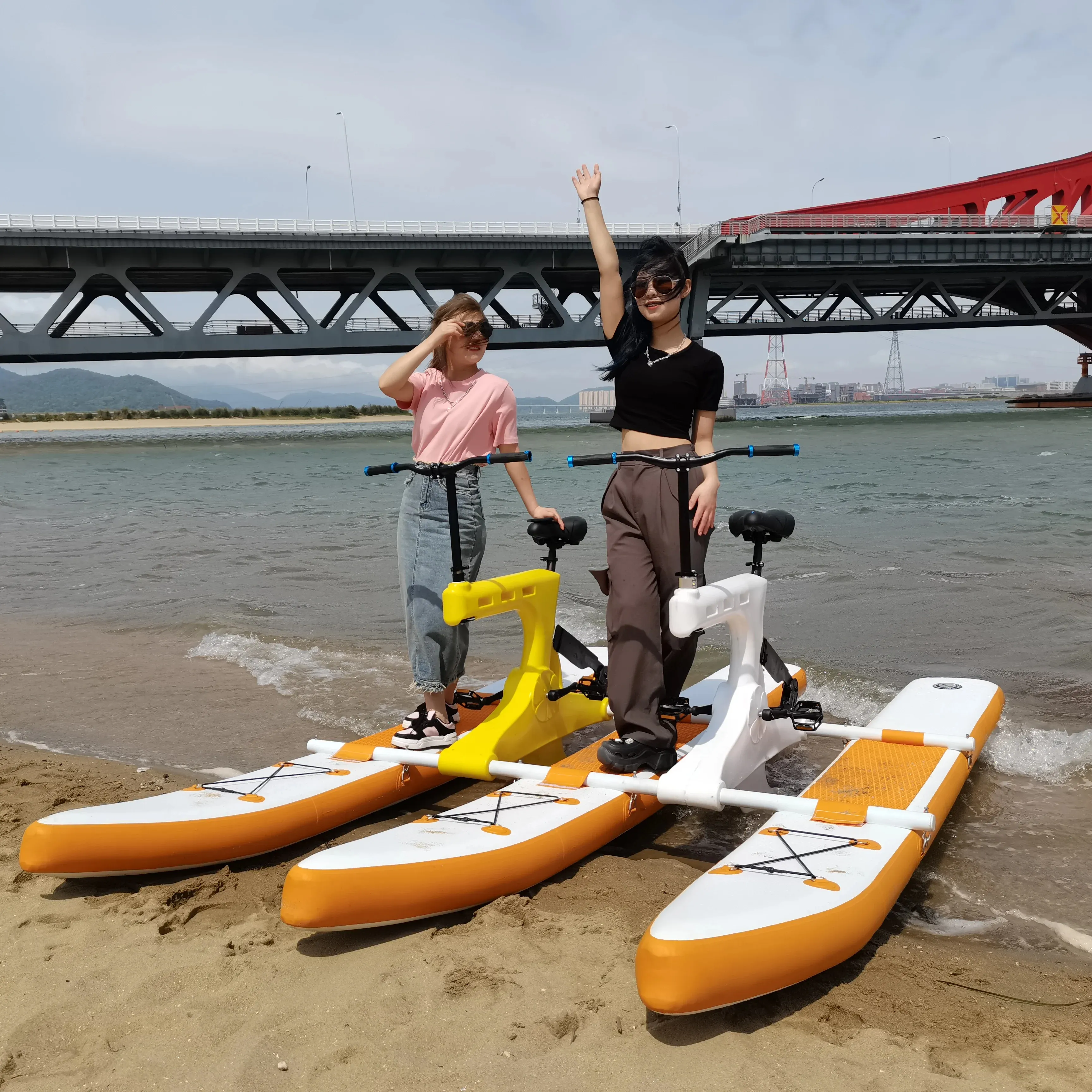 Inflatable Pedal Boat Inflatable Fishing Boat Pedal bicycle Release Your Hand end Enjoy Fun Water and Fishing