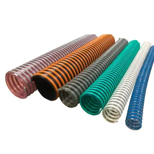 China cheap big diameter 2 inch High quality PVC steel Suction and discharge Spiral Vacuum Flexible Air Hose