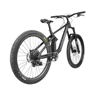 Customized Carbon Fiber Bicycle Full Suspension Mountain MTB Bike 19 Inches Fat Tire Professional Sport Racing Bicycle