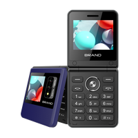Pantalla dual de 2,4 pulgadas 2G GSM Doble Tarjeta Sim Batería grande botón plegable función teléfonos