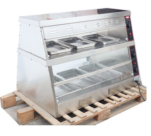 Mới đến chuyên nghiệp thiết bị nhà bếp điện thực phẩm ấm hơn hiển thị <span class=keywords><strong>Showcase</strong></span> với 2 sàn và 6 chảo thực phẩm nóng tủ - Product Image 2